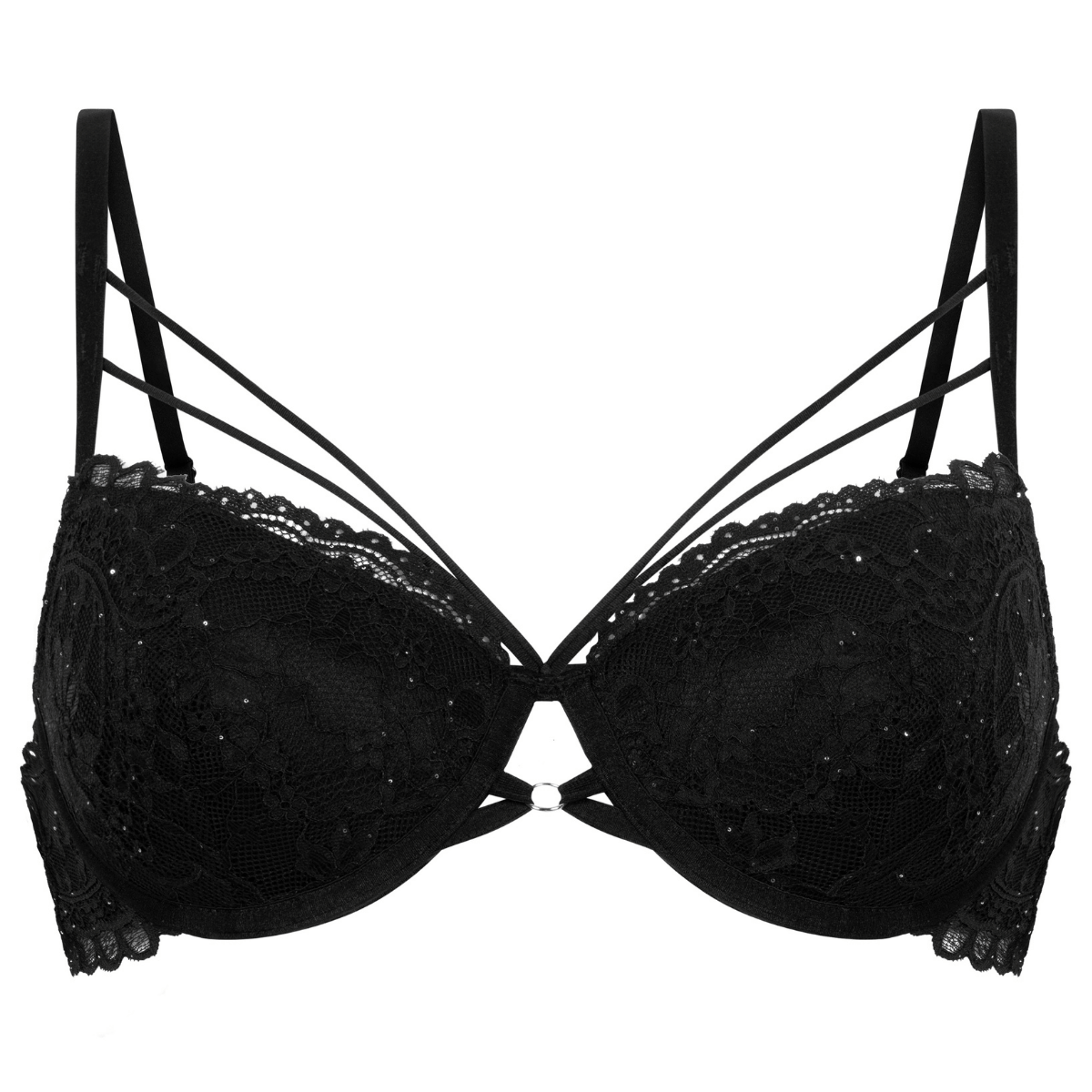 Hunkemöller Sabrina BH med bøjle, sort - 303261 - CAVIAR - Caviar