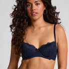 Hunkemöller Marine BH med bøjle, blå - 303400 - Peacoat - Peacoat