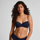Hunkemöller Marine BH med bøjle, blå - 303400 - Peacoat - Peacoat