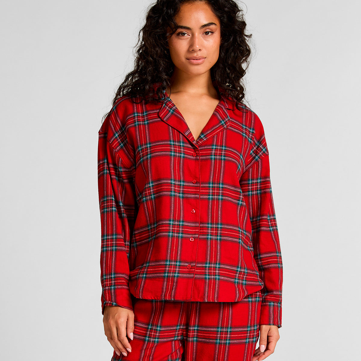 Hunkemöller natskjorte, rød - 303621 - SAVVY RED - Savvy Red