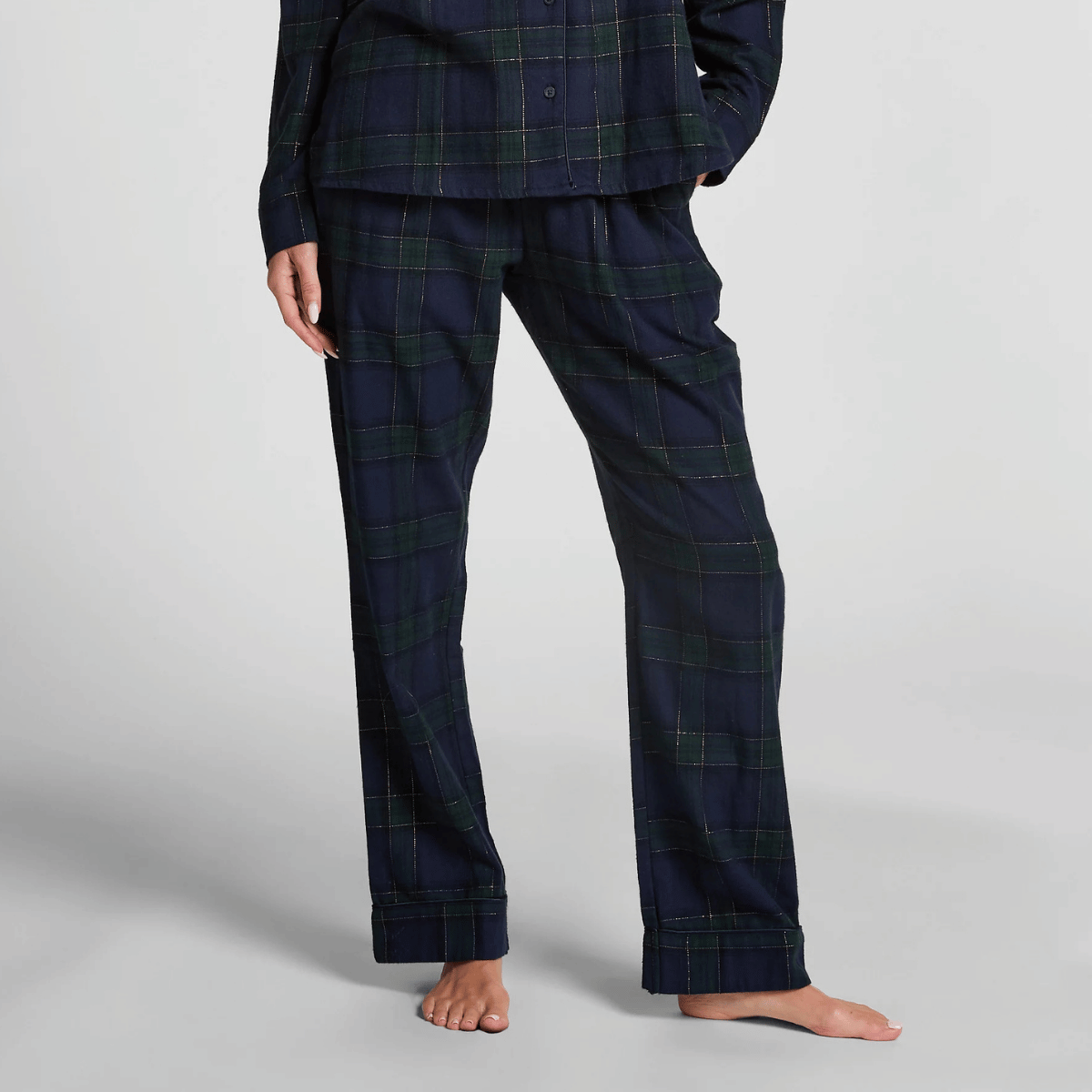 Hunkemöller Flannel natbukser, blå - 303625 - NAVAL ACADEMY - Naval Academy