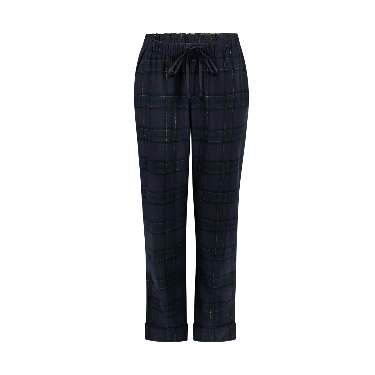 Hunkemöller Flannel natbukser, blå - 303625 - NAVAL ACADEMY - Naval Academy