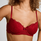 Hunkemöller Marine BH med bøjle, rød - 303713 - CHILI PEPPER - Chili Pepper