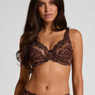 Hunkemöller Diva BH med bøjle, leopard - 304031 - COFFEE BEAN - Coffee Bean
