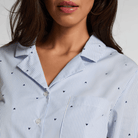 Hunkemöller natskjorte, blå - 304584 - CORNFLOWER BLUE - Cornflower Blue