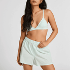 Hunkemöller shorts, grøn - 304592 - BLUE TINT - Blue Tint