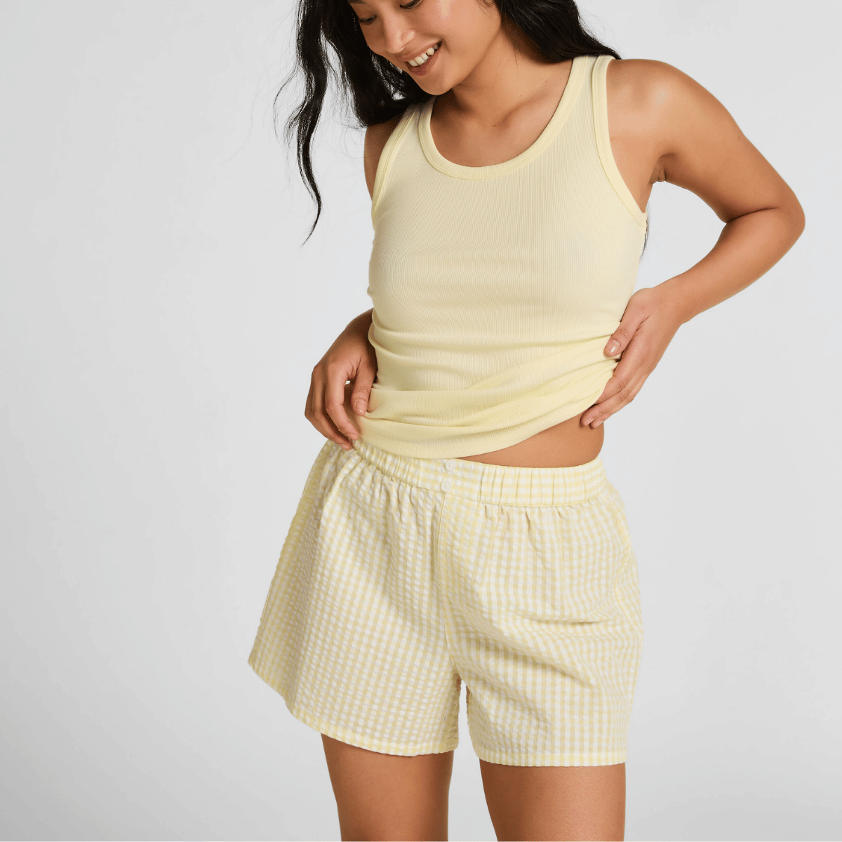 Hunkemöller shorts, gul - 304594 - ANISE FLOWER - Anise Flower