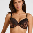 Hunkemöller Gabrielle BH med bøjle, leopard - 304853 - CAVIAR - Caviar