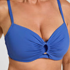 Hunkemöller Luxe bikini top med bøjle, blå - 306015 - DAZZLING BLUE - Dazzling Blue