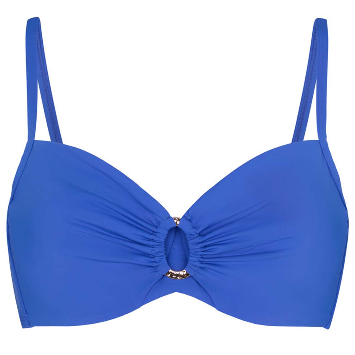 Hunkemöller Luxe bikini top med bøjle, blå - 306015 - DAZZLING BLUE - Dazzling Blue