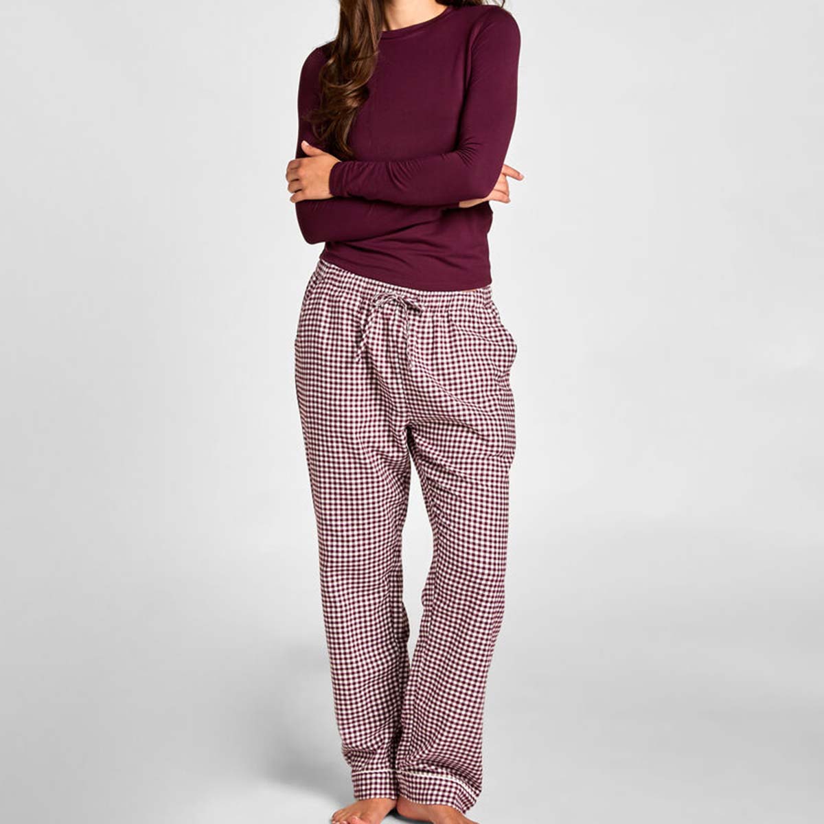 Hunkemöller pyjamas, bordeaux - 306230 - Fig - Fig