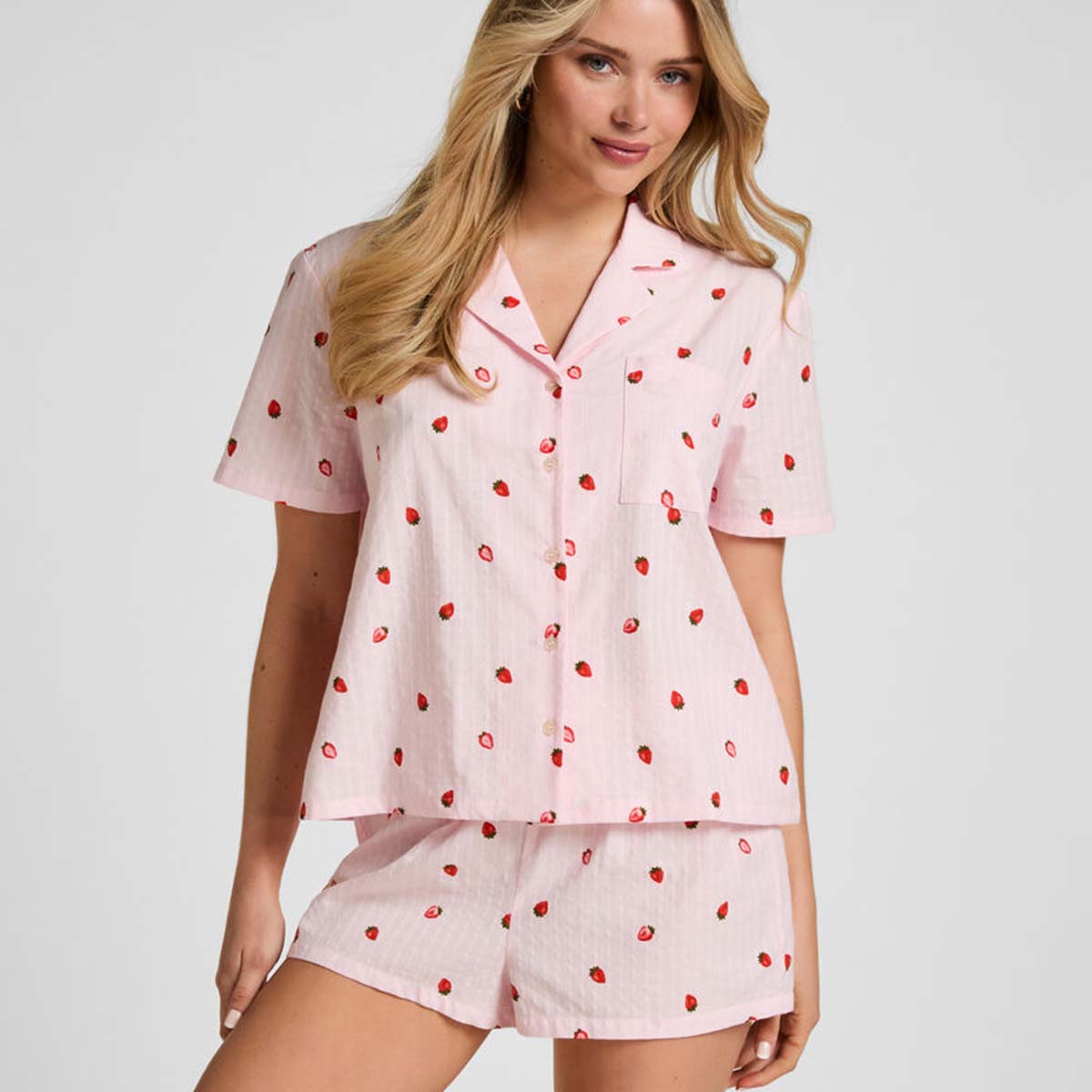 Hunkemöller natskjorte, lyserød - 306992 - TENDER TOUCH - Tender Touch