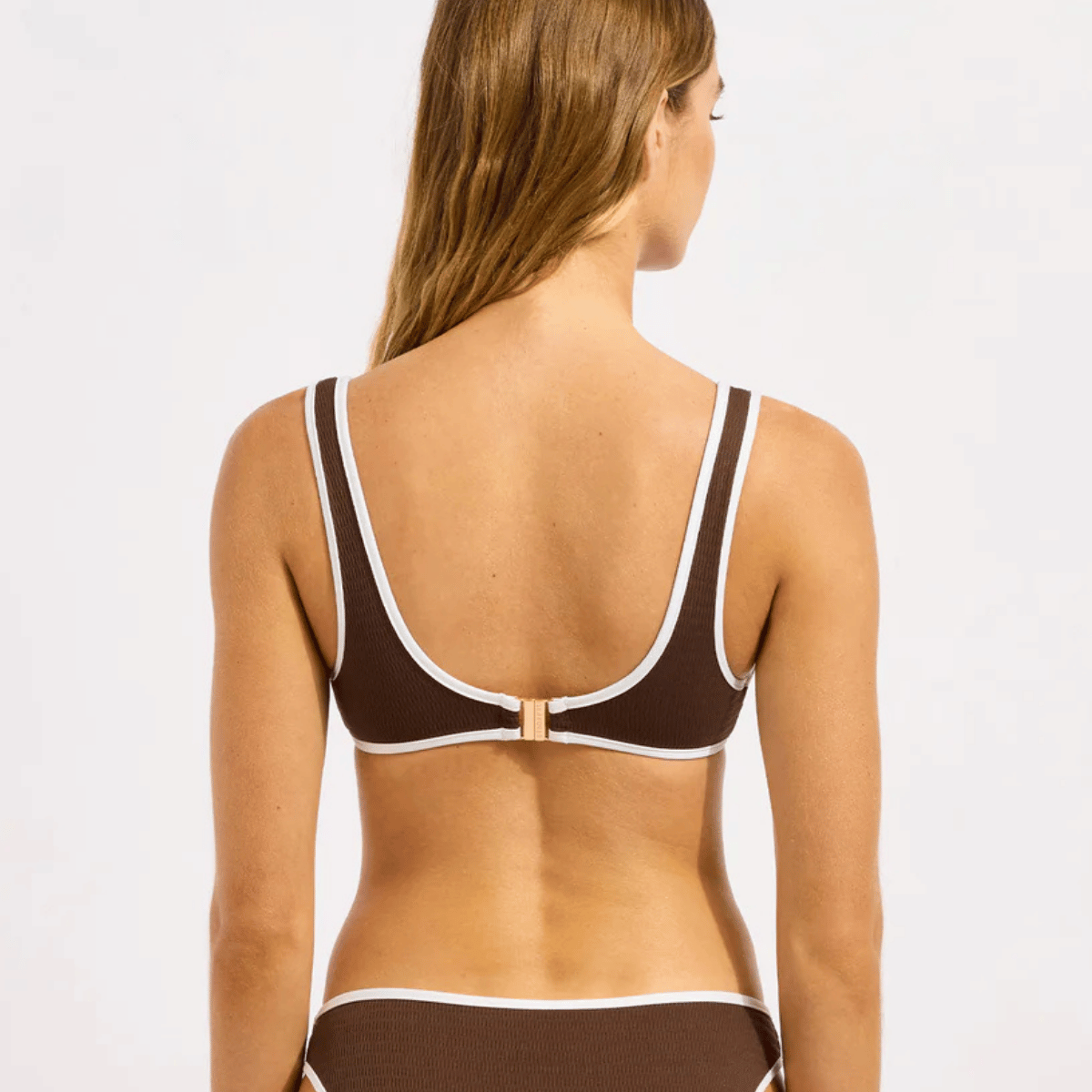 Seafolly Beach Bound bikini top uden bøjle, brun - 31467-072 - DARK CHOC - Dark Chocolate