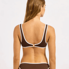 Seafolly Beach Bound bikini top uden bøjle, brun - 31467-072 - DARK CHOC - Dark Chocolate