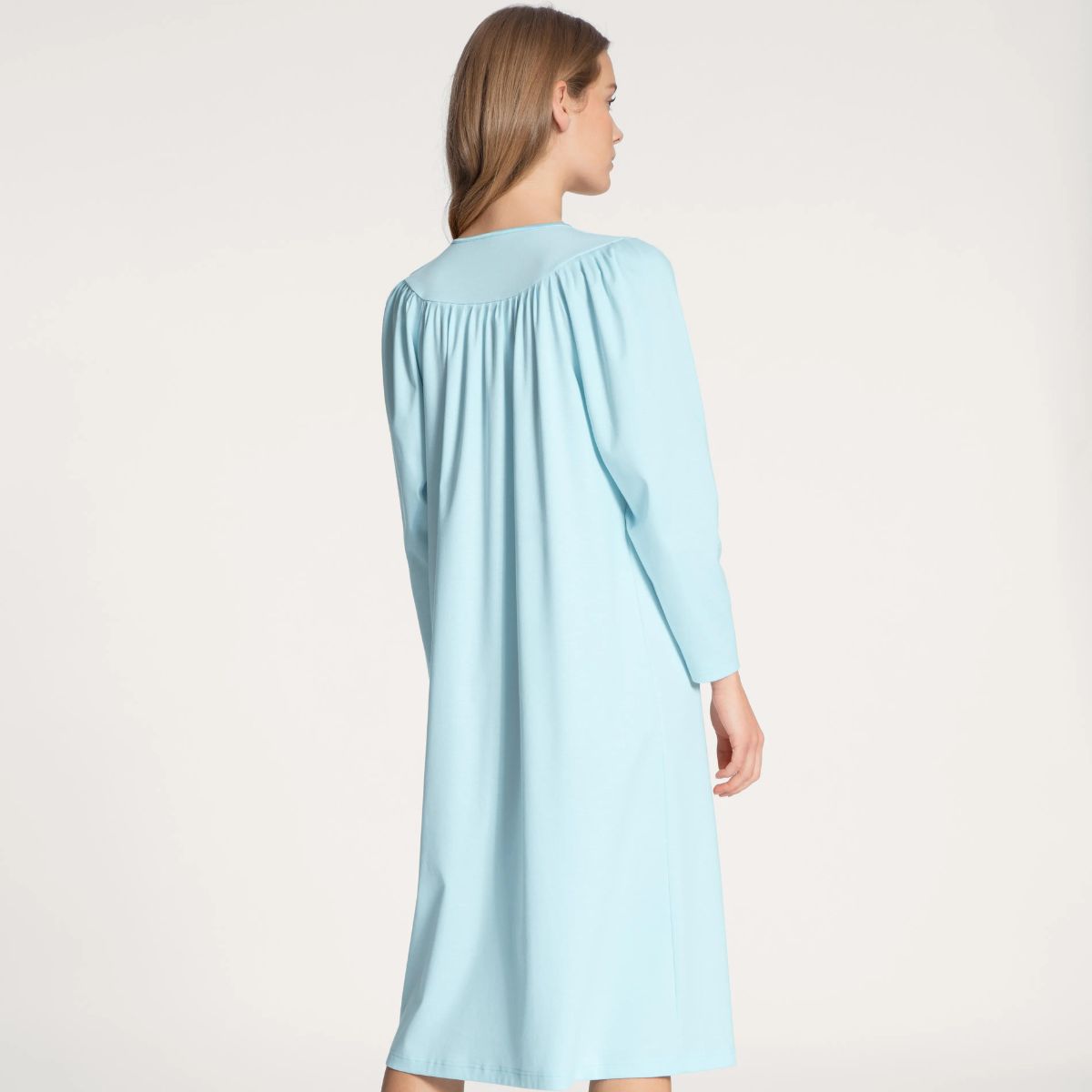 Calida Soft Cotton natkjole, blå - 33000 - 700 - Light Blue