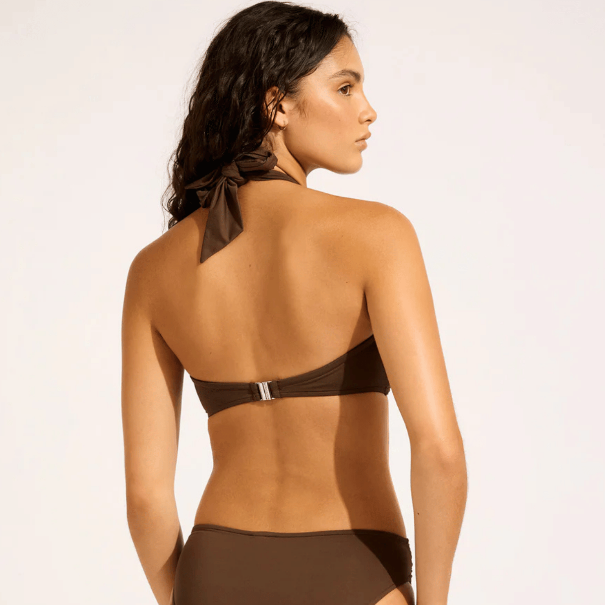 Seafolly Collective bikini top uden bøjle, brun - 33816-942 - DARK CHOC - Dark Chocolate
