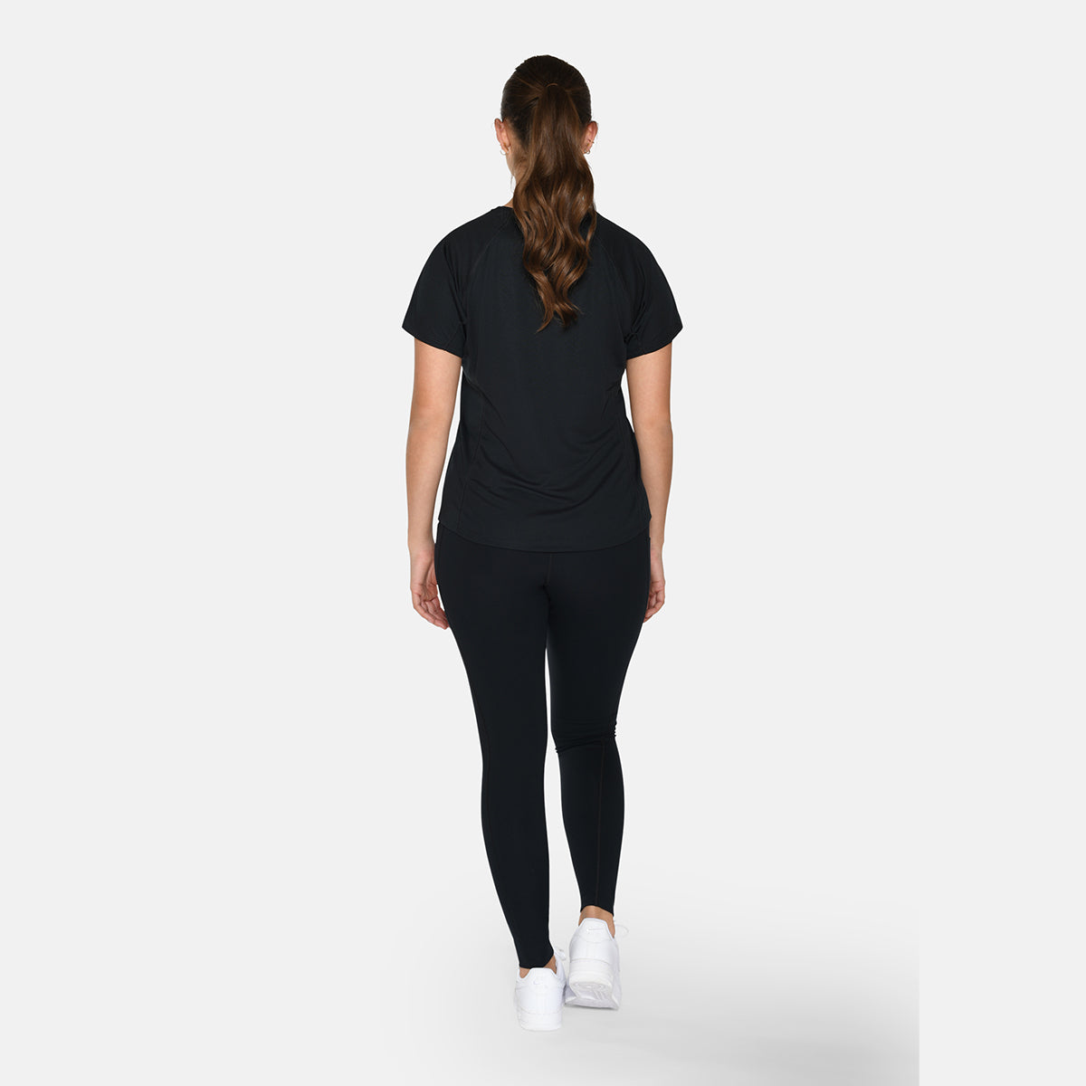 Zebdia Women Sports t-shirt, sort - 35005 - 9001 - Black