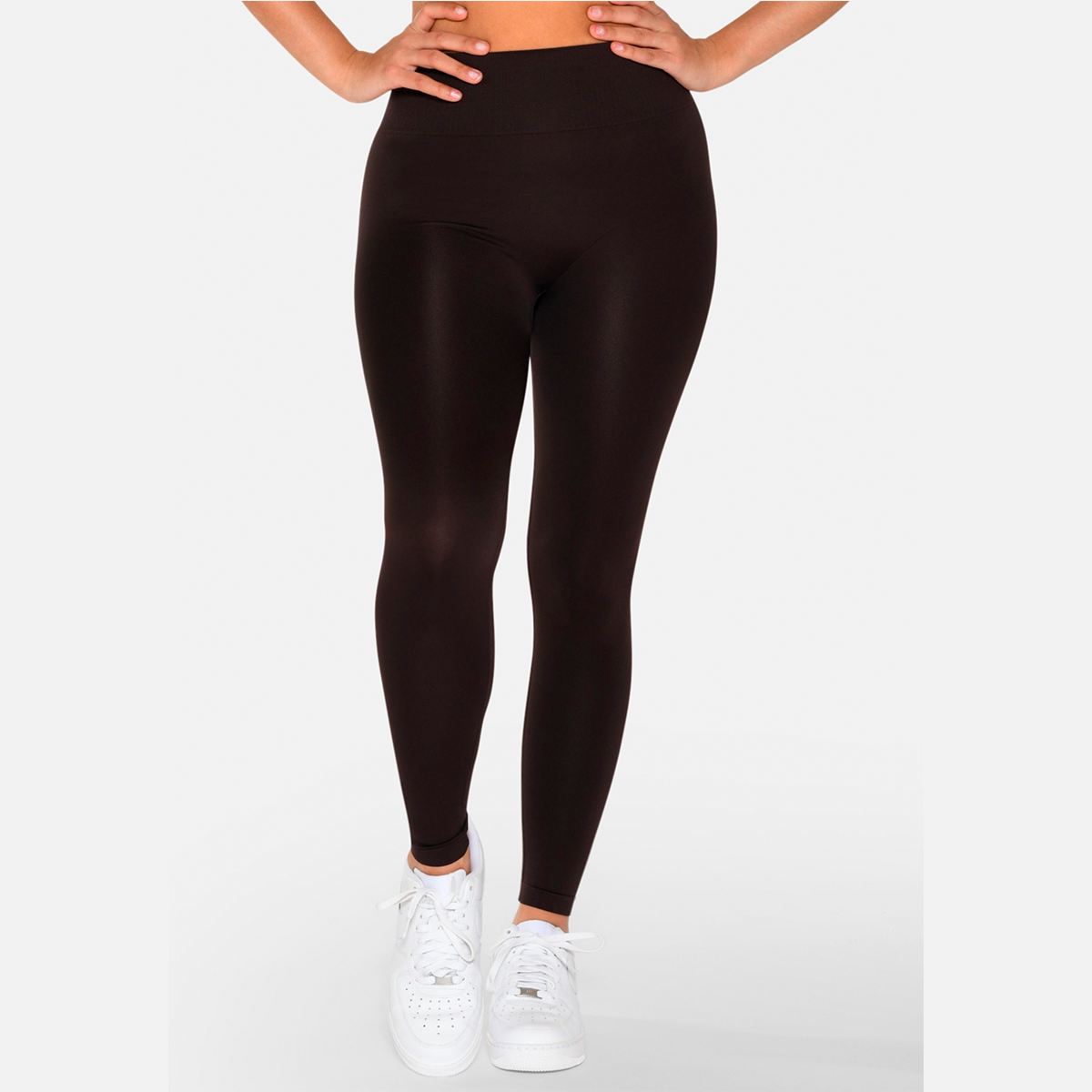 Zebdia Women Seamless leggings, brun - 35105 - 8003 - Black Coffee