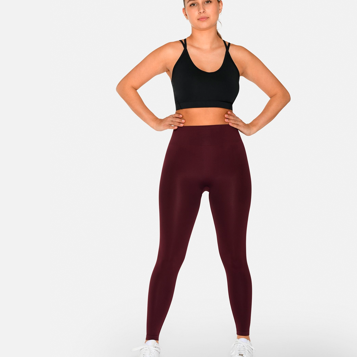 Zebdia Women Seamless leggings, rød - 35105 - 5002 - Wine Tasting