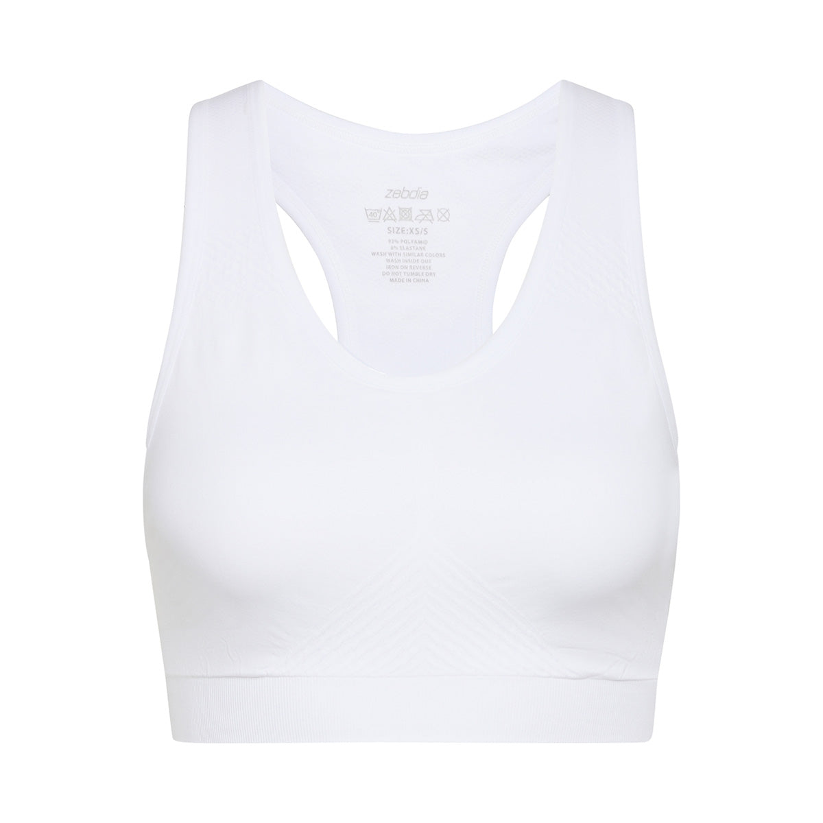 Zebdia Seamless sports BH, hvid - 35200 - 1002 - Brilliant White