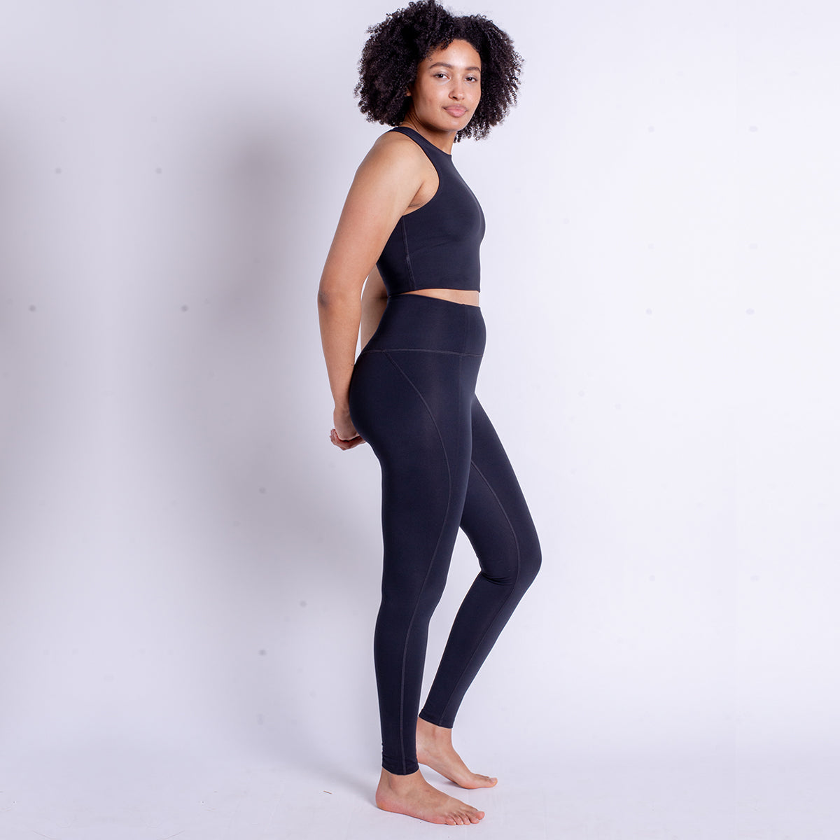Girlfriend Collective Compressive high rise leggings, sort - 4007 - - Black