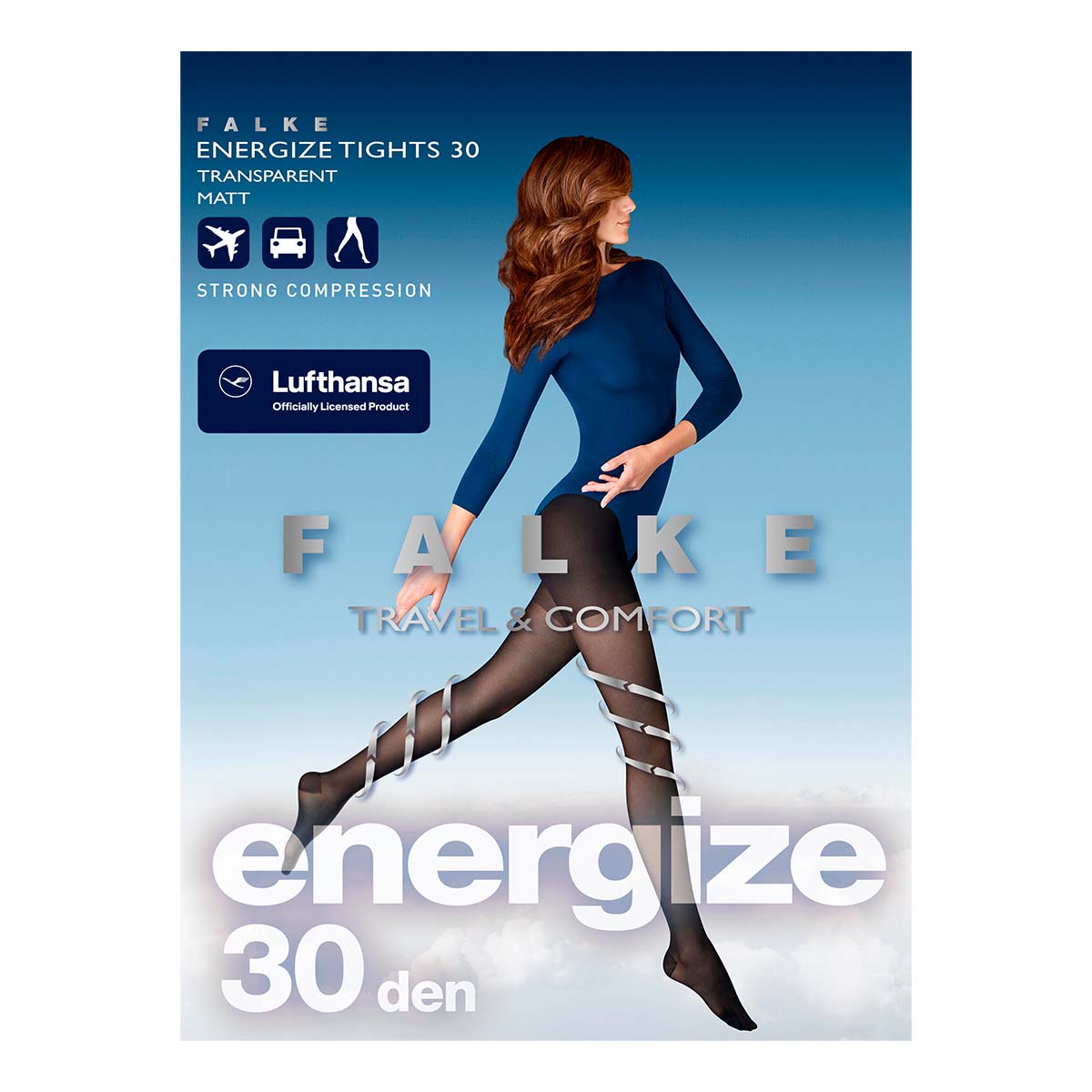 Falke Energize 30 Den støttestrømpebukser, sort - 40563 - 3009 - Black