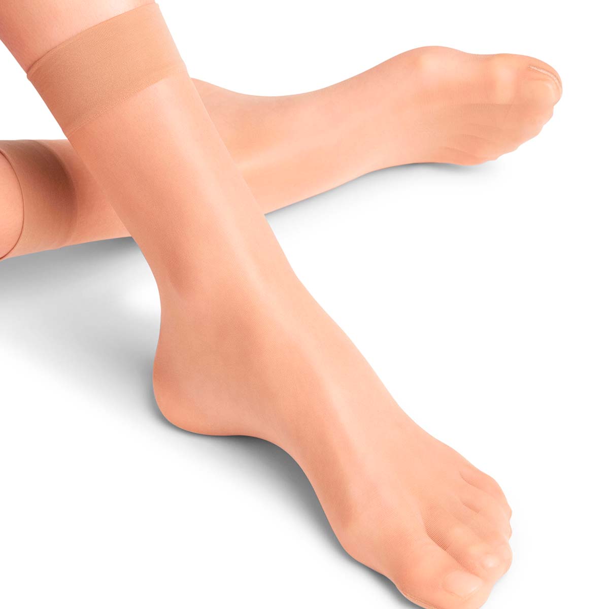 Falke Seidenglatt 15 Den ankelstrømper, beige - 41390 - 4169 - Powder