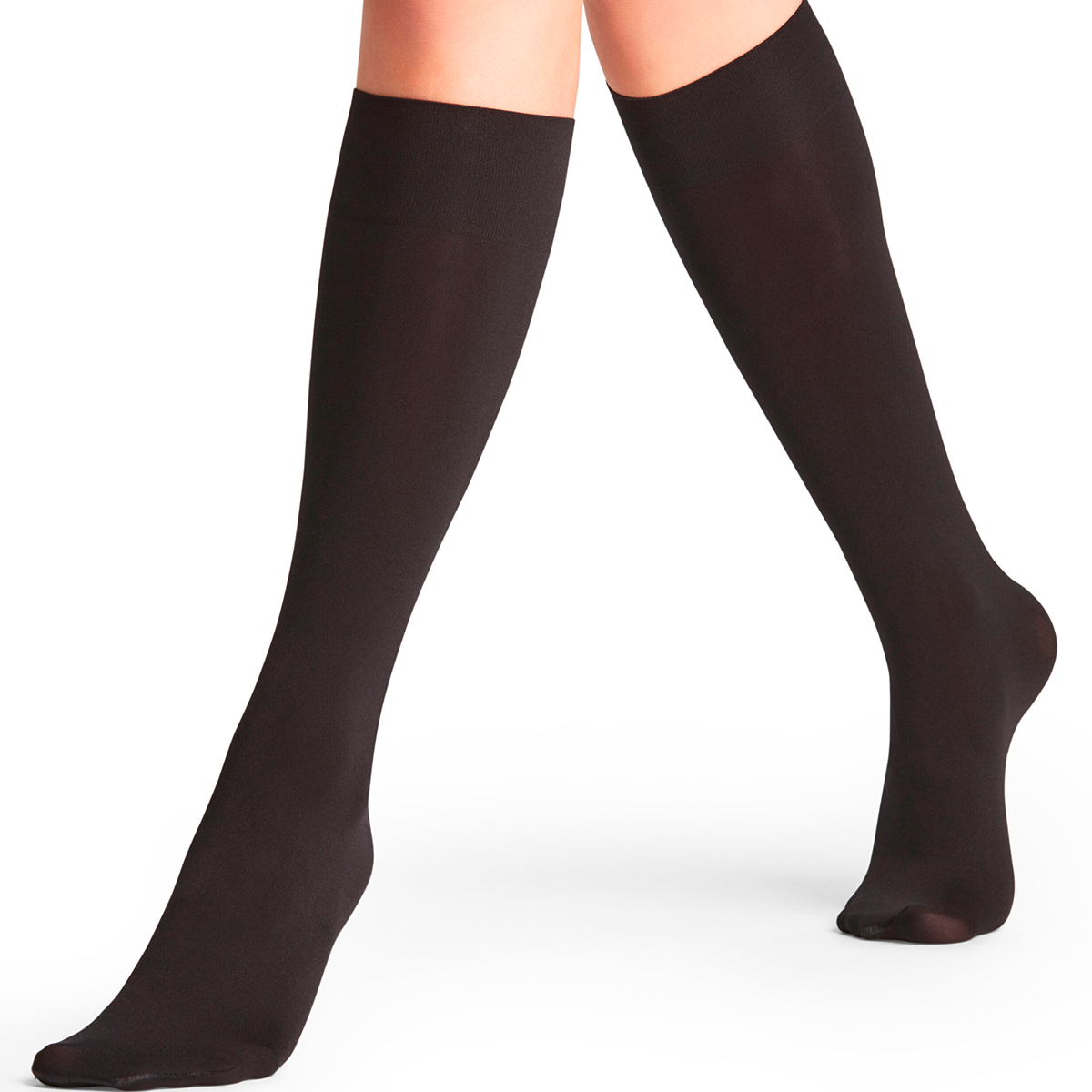 Falke Seidenglatt 40 Den knæstrømper, sort - 41744 - 3009 - Black