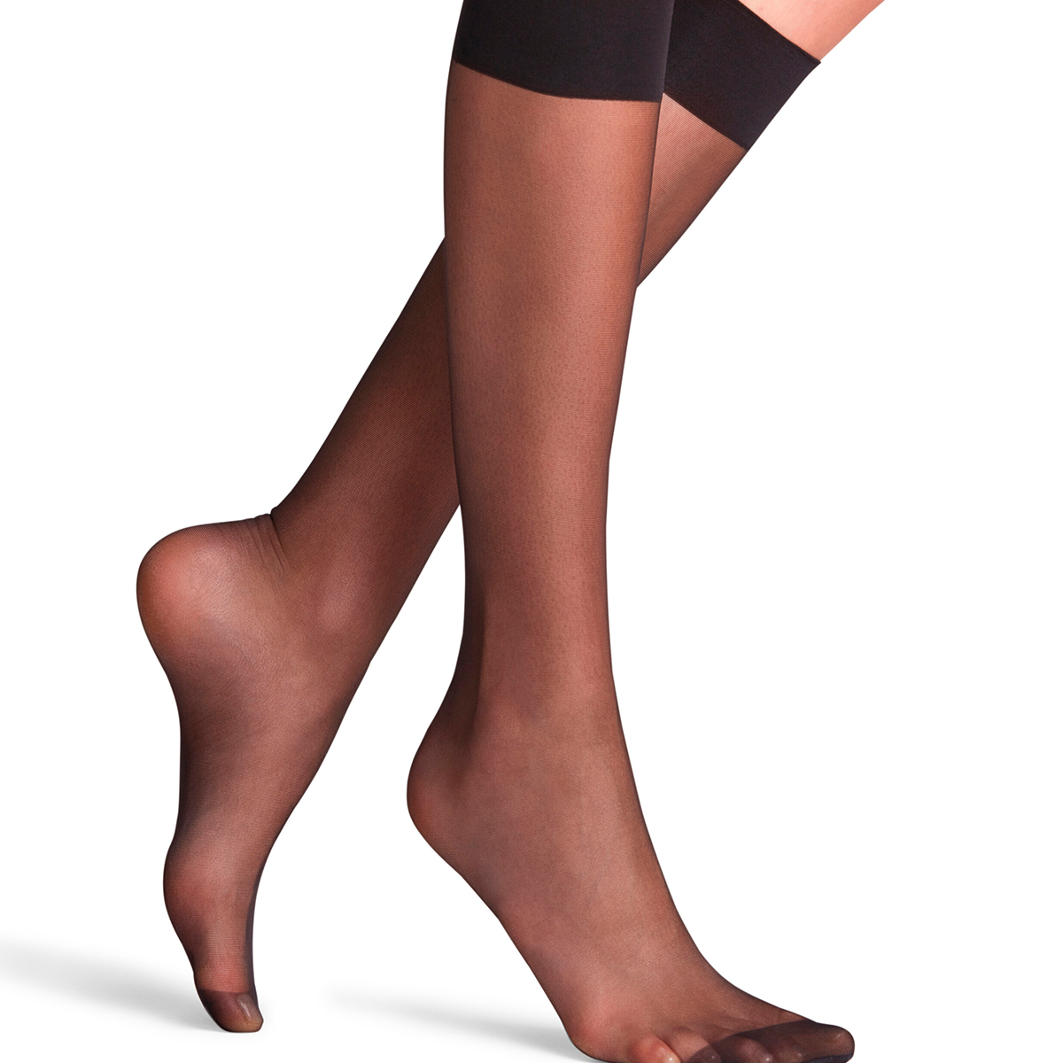 Falke Seidenglatt 15 Den knæstrømper, sort - 41790 - 3009 - Black