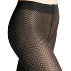Falke Chevron strømpebukser, sort - 42351 - 3009 - Black