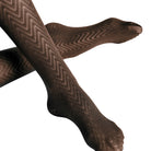 Falke Chevron strømpebukser, sort - 42351 - 3009 - Black