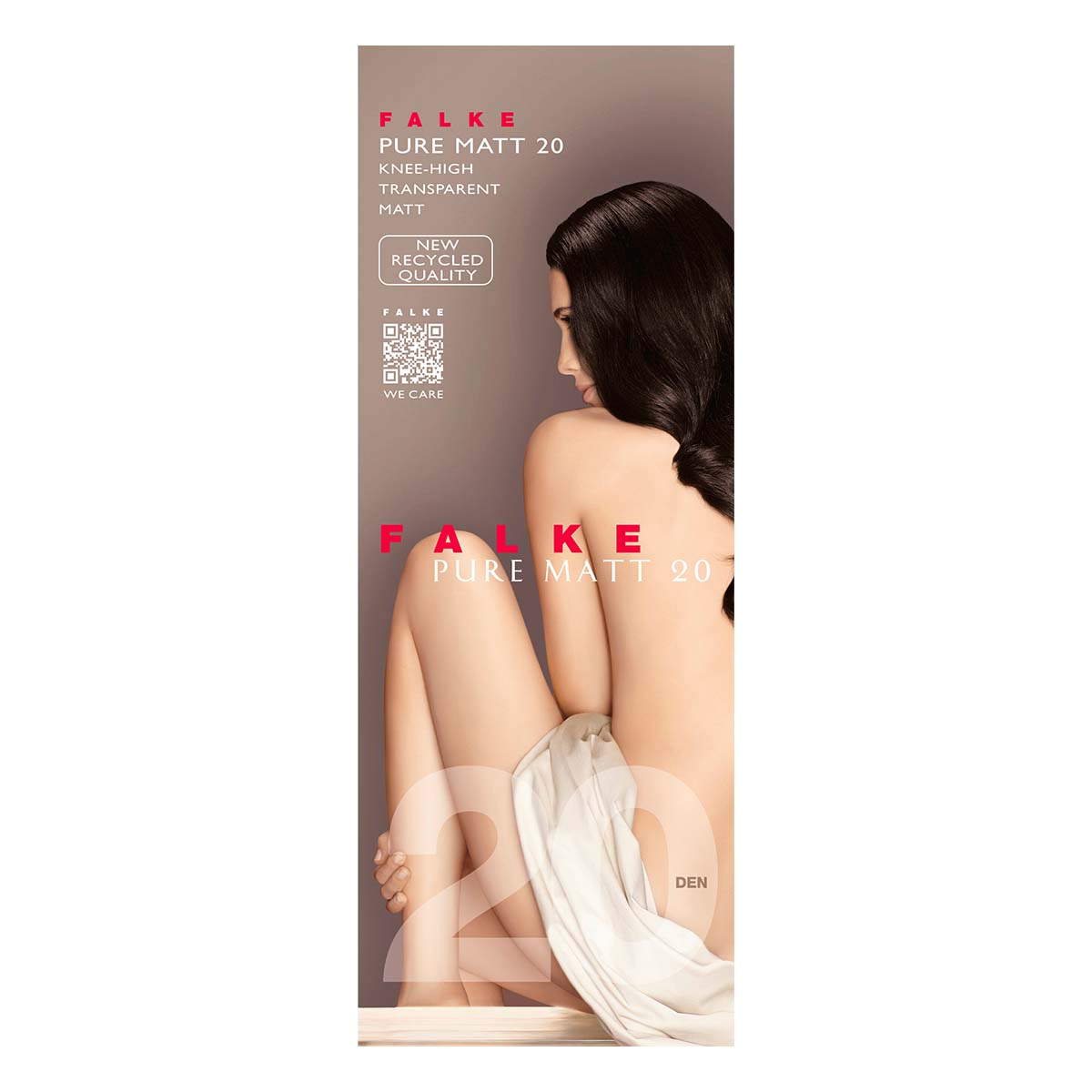 Falke Pure Matt 20 Den knæstrømper, brun - 43122 - 5179 - Brenda