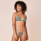 Copenhagen Cartel Uluwatu bikini top uden bøjle, grøn - 46006 - Army - Army