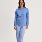 Calida Lovely Nights pyjamas, blå - 46352 - 399 - Hydrangea Blue