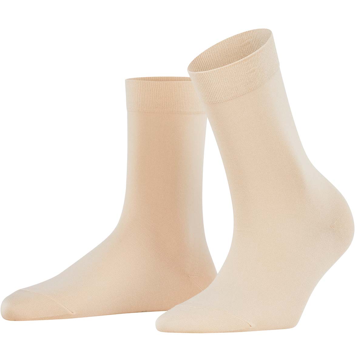 Falke Cotton Touch strømper, beige - 47105 - 4011 - Cream