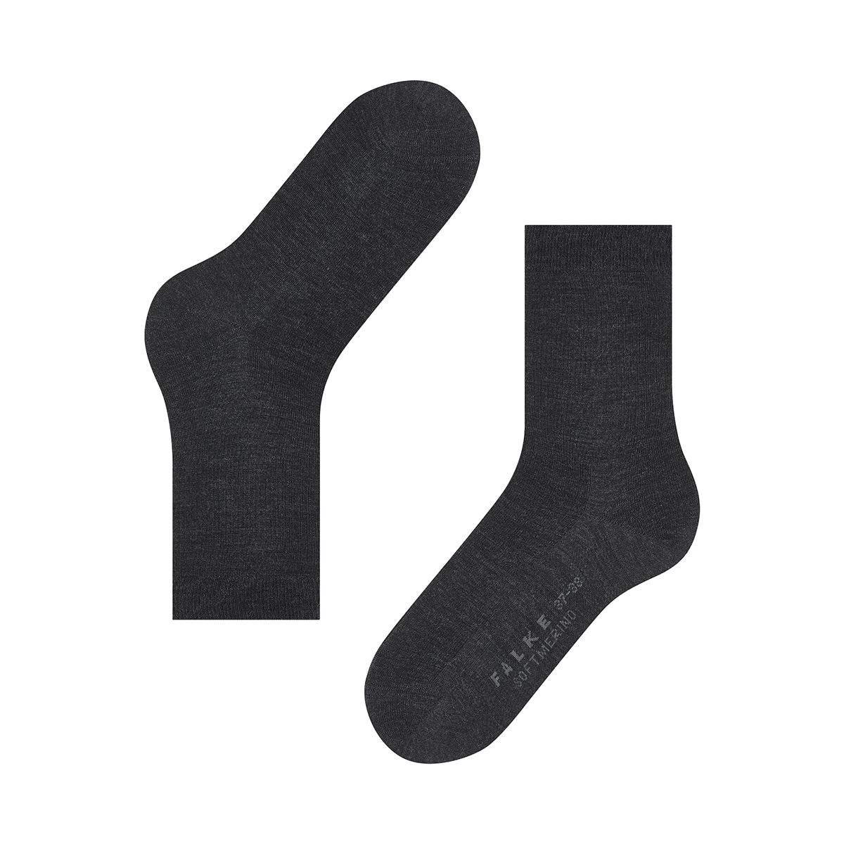 Falke Softmerino strømper, grå - 47488 - 3089 - Anthra Melange