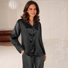 Lady Avenue Satin pyjamas, sort - 48-3010 - 02 - Black