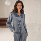 Lady Avenue Satin pyjamas, blå - 48-3010 - 230 - Turbolence