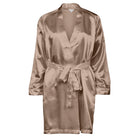 Lady Avenue Satin kimono, brun - 48-8012 - 229 - Moon Rock