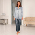 Lady Avenue Satin pyjamas, grå - 49-3010 - 1092 - Turbulence/Grey