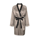 Lady Avenue Satin kimono, brun - 49-8012 - 1091 - Black/Moon