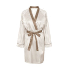 Lady Avenue Satin kimono, hvid - 49-8012 - 1093 - Moon/White
