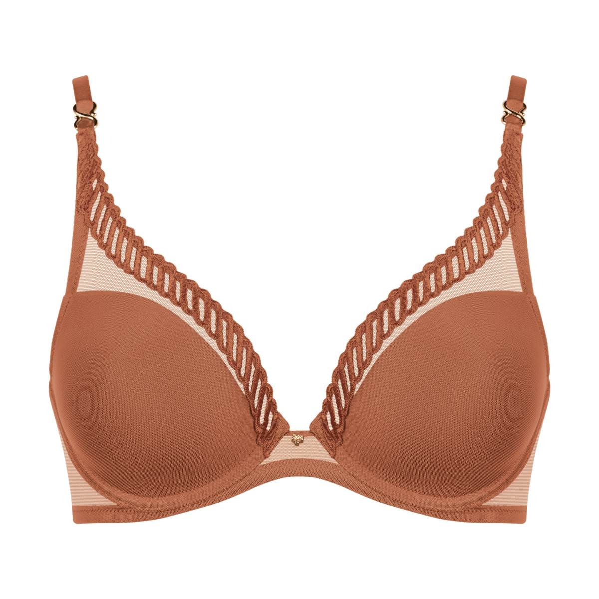 Aubade Sheer Emotion trekant BH, brun - 4MF12 - HONE - Honey