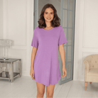 Lady Avenue Bamboo natkjole, lilla - 51-50516 - 176 - Amethyst