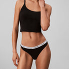 Calvin Klein Icon Logo 5-pak g-streng, multi - LV00QD5221 - H0W - Black/grey heather/hawaii orchid/cl