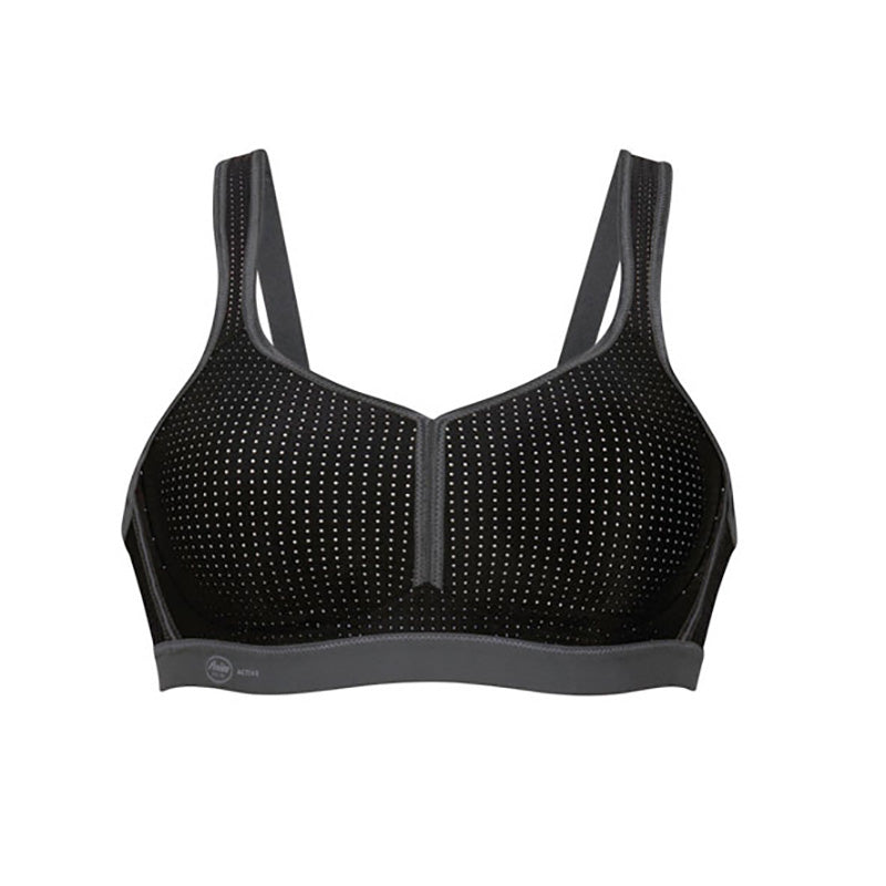 Anita Active Performance sports BH, sort - 5566 - 445 - BLACK/ANTHRACITE