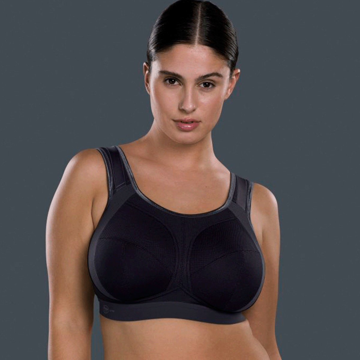 Anita Active Extreme Control Plus sports BH, sort - 5567 - 445 - Black/Anthracite