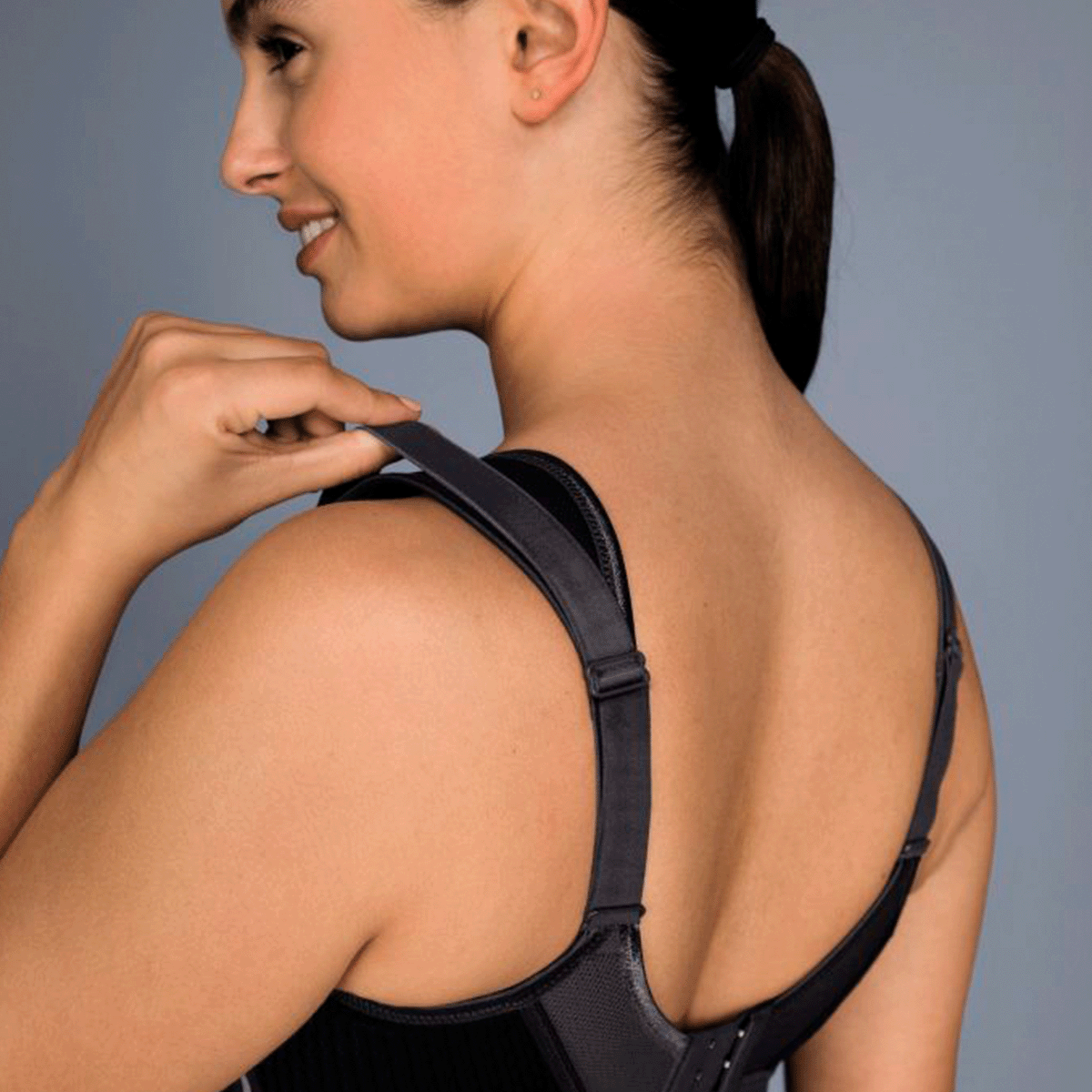 Anita Active Extreme Control Plus sports BH, sort - 5567 - 445 - Black/Anthracite