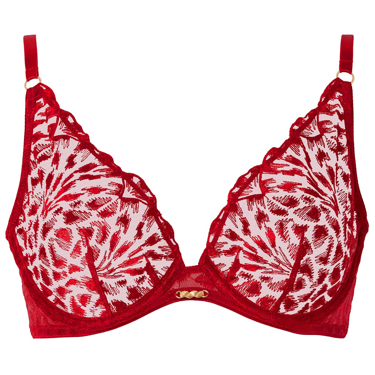 Aubade Crazy In Love trekant BH, rød - 5DF12 - REDD - Red Delight