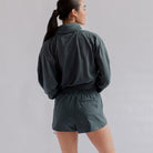Girlfriend Collective Hummingbird Half Zip windbreaker, grøn - 6006 - MOSS - Moss
